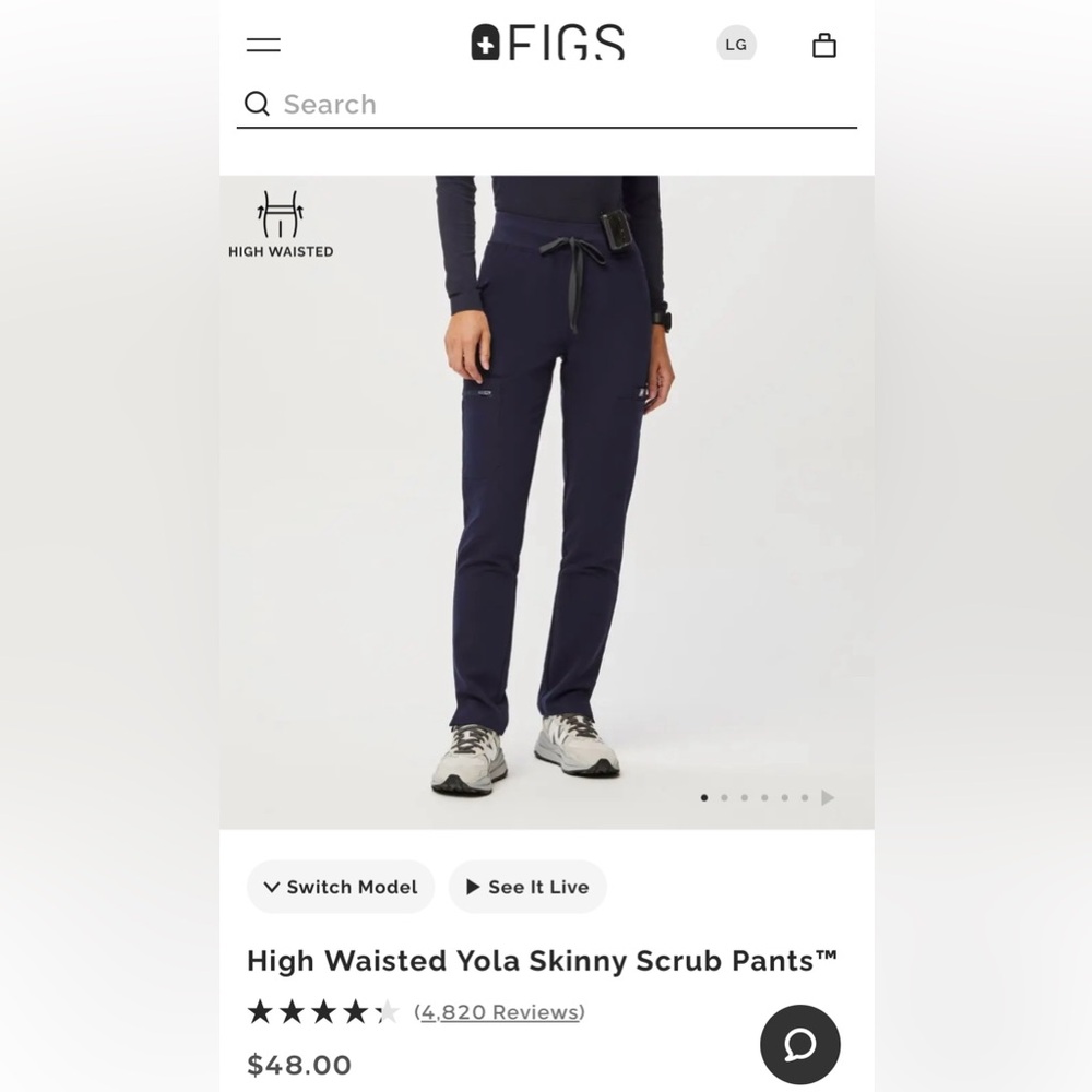 Women’s Figs navy yola scrub pants